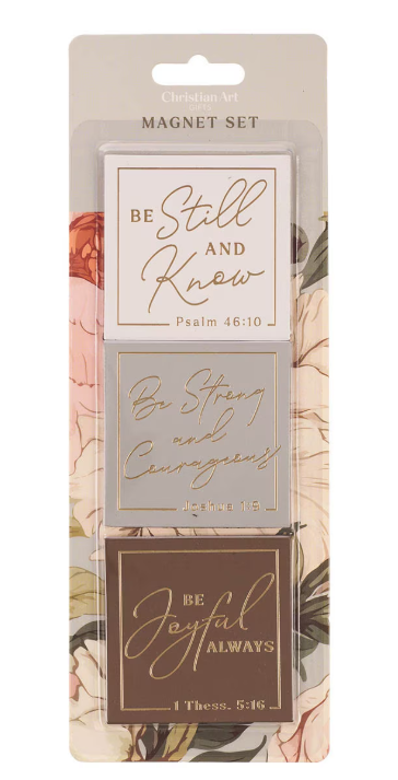 Set de Imanes Dalia Delicada | Sé Fuerte y Valiente - Josué 1:9