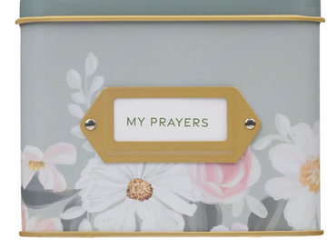 Tarjetas de Oración Jardín Floral Verde | Él Restaura Mi Alma