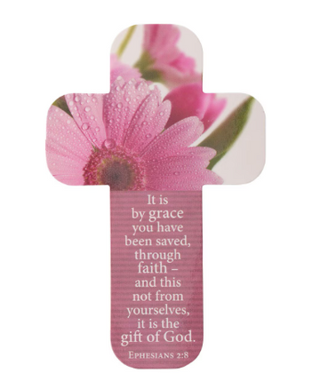 Marcador en Forma de Cruz | Grace Pink Daisy