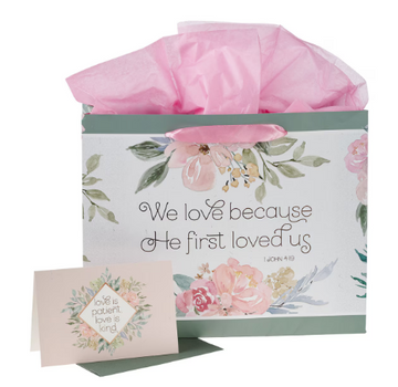 Bolsa de Regalo Grande con Tarjeta | Él Nos Amó Primero