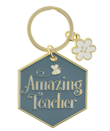 Llavero Metal Azul Amazing Teacher | Maestra increible