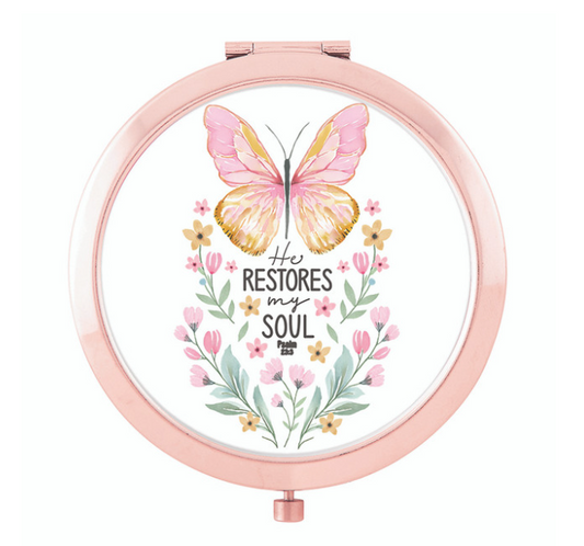 Espejo Compacto | He Restores My Soul