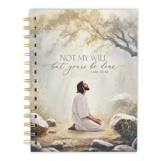 Cuaderno Espiral Not My Will | Portada con Imagen de Cristo