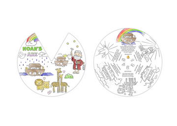 Set de 10 Rueda de Historias Bíblicas para Colorear | Noé