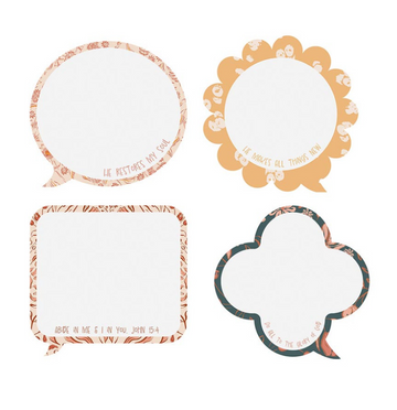 Set de 4 Notas Adhesivas Troqueladas | Mensajes Devocionales