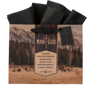 Bolsa de Regalo Grande Horizontal Man of God Brown Trailhead | 1 Timoteo 6:11