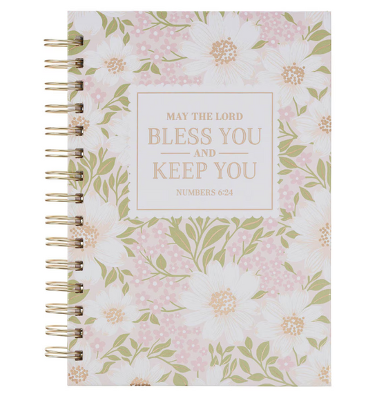Cuaderno Espiral Bless and Keep You Blush Bloom | Números 6:24