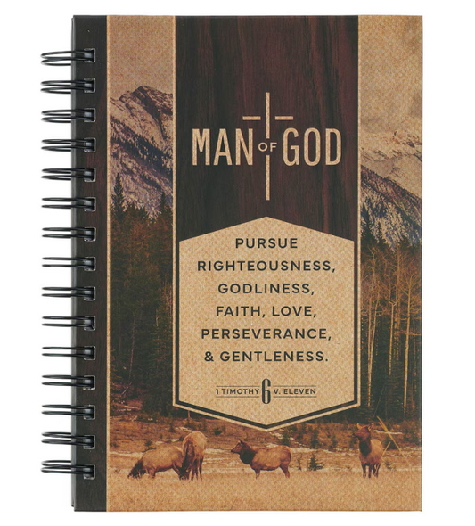 Man Of God Brown Trailhead | Cuaderno Espiral Grande 1 Timothy 6:11