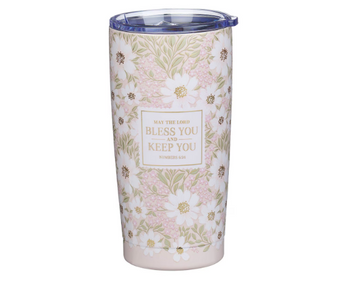 Vaso Térmico de Viaje Acero Inoxidable Blush Bloom | Números 6:24