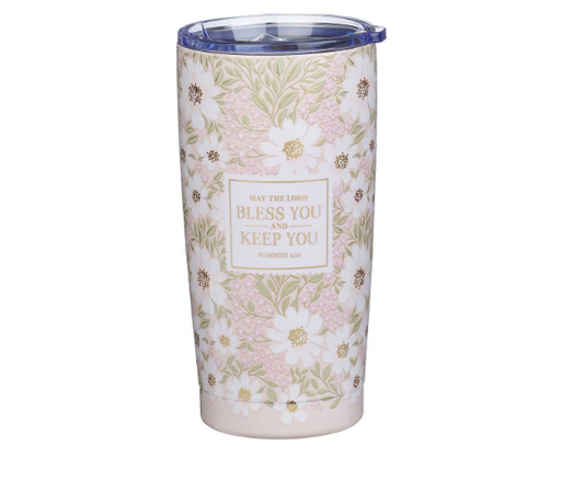 Vaso Térmico de Viaje Acero Inoxidable Blush Bloom | Números 6:24