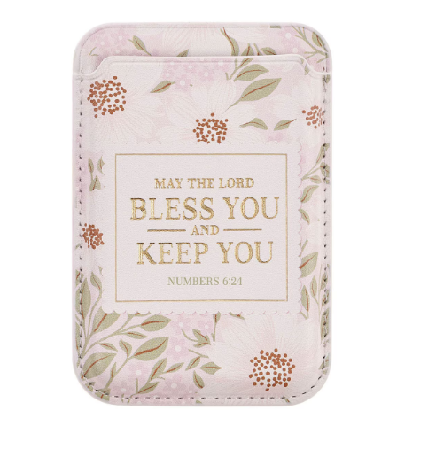 Bless and Keep You Phone Wallet | Blush Bloom Faux Leather