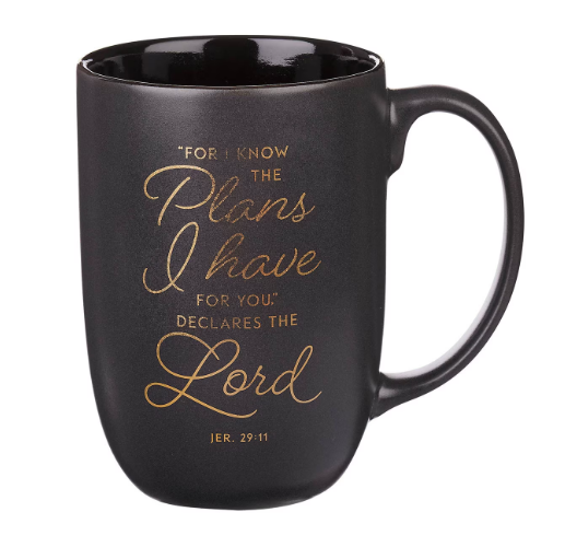 Taza Cerámica I Know the Plans Graphite Gray | Jeremías 29:11