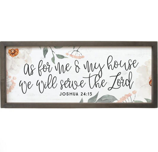 Letrero Serve The Lord | Marco de Pino y Inserto MDF