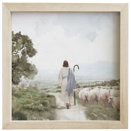 Cuadro de Madera | Jesús Pastor y Rebaño