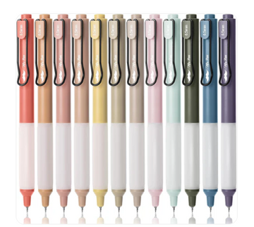 Set de 12 Bolígrafos Retráctiles de Gel