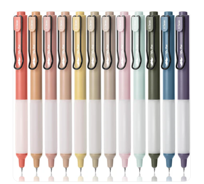 Set de 12 Bolígrafos Retráctiles de Gel