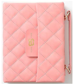 Biblia RVR60 | Cartera con Broche Imitación Piel Atornasolado Rosa claro