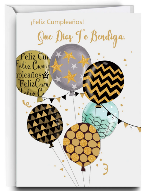 Tarjeta ¡Feliz Cumpleaños! Que Dios Te Bendiga