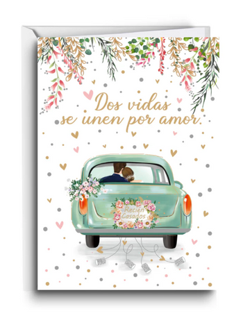 Tarjeta para Boda - Dos Vidas Se Unen por Amor