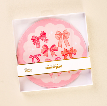 Blushing Bows Chic Clicks Mouse Pad