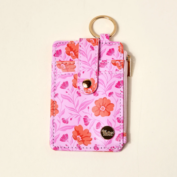 Poppin' Petals Hot Pink Keychain Wallet