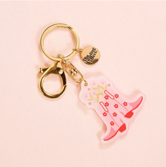 Cowgirl Boots Acrylic Keychain