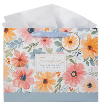 Teachers Plant Seeds Large Landscape Gift Bag