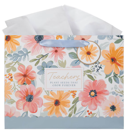 Teachers Plant Seeds Large Landscape Gift Bag