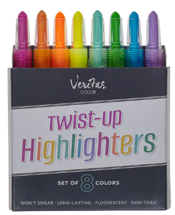 Veritas Twist-Up Highlighters 8-piece Set