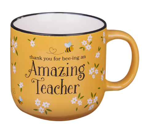 Amazing Teacher Blossom and Bees Ceramic Coffee Mug