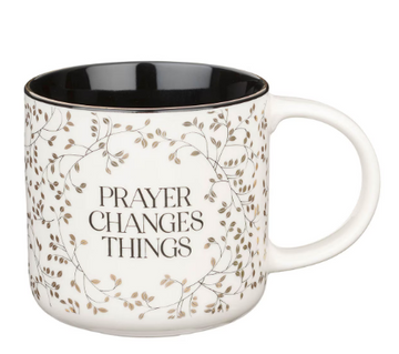 Prayer Changes Things Gold Leaf Ceramic Coffee Mug