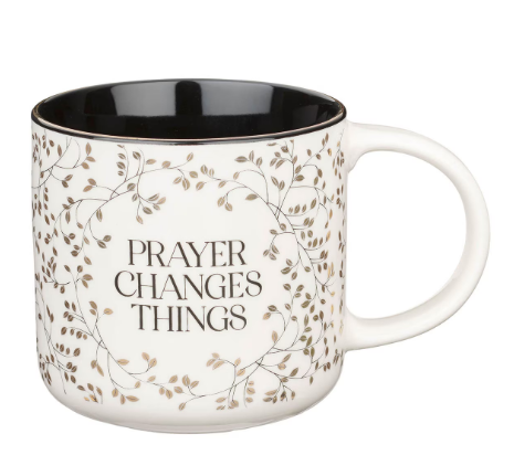 Prayer Changes Things Gold Leaf Ceramic Coffee Mug