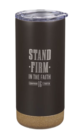 Stand Firm in the Faith Espresso-brown Stainless Steel Tumbler - 1 Corinthians 16:13