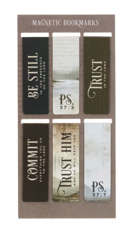 Still, Trust, Commit Scenic Nature Magnetic Bookmark Set | Psalm 37: 3-7