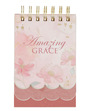 Amazing Grace | Pink Floral Tiered Spiral Notepad