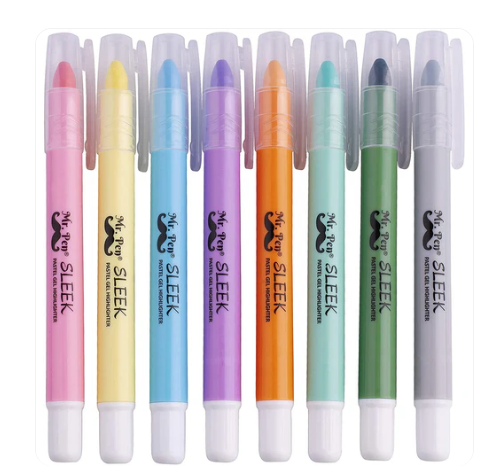 Bible Gel Highlighters, 8 Pack | Pastel Colors