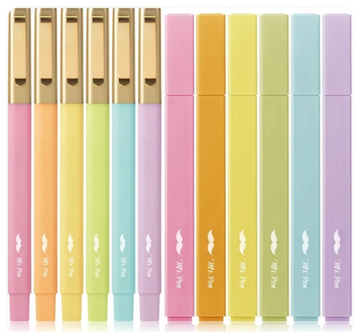 Aesthetic | Highlighters and Pens No Bleed 12 Pack