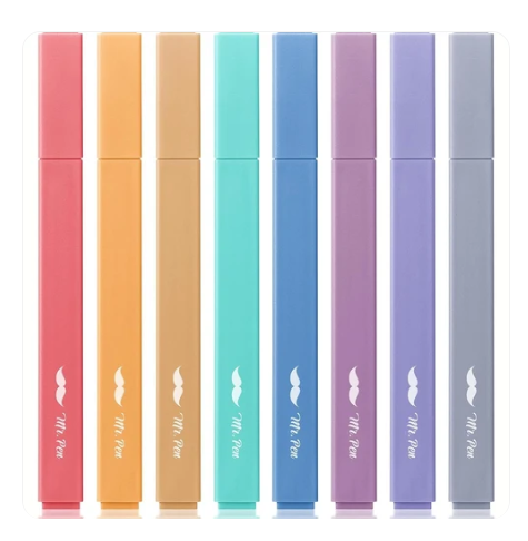 Mr. Pen | Aesthetic Highlighters 8 Pcs