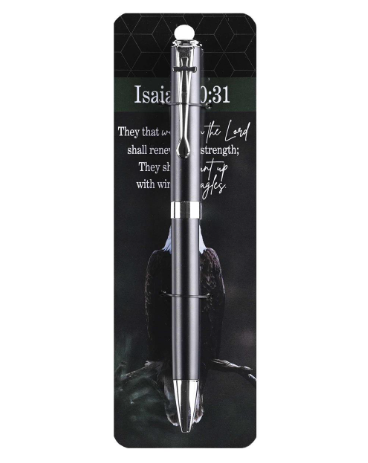 Pen Eagle Isaiah 40:31 Black | Pluma Águila Isaías 40:31 Negro