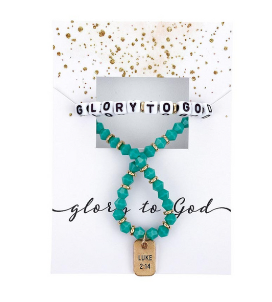 Word Beaded Tag Bracelet