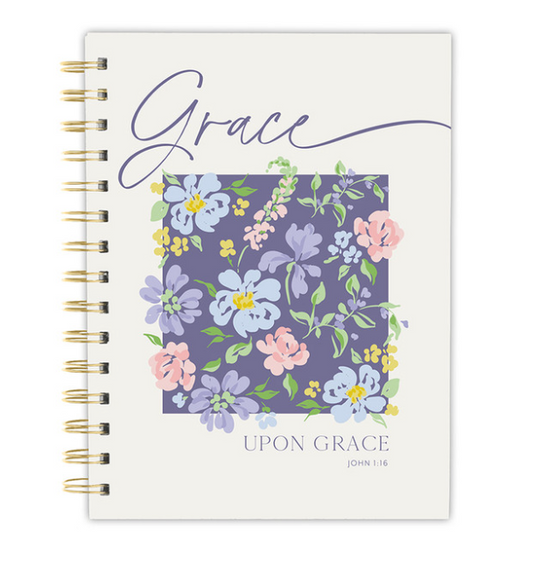 Cuaderno Espiral Grace Upon Grace | Portada Floral