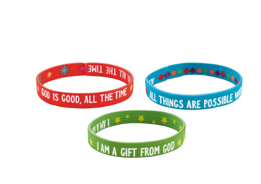 Pulseras con Frases de Fe | Paquete de 3