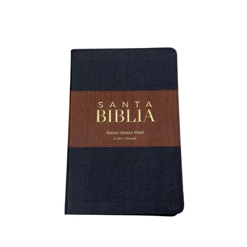 Biblia RVR60 con Índice  - Letra Grande 12 | PJR geo gris/café oscuro