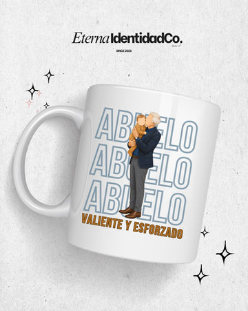 Taza Valiente y Esforzado | Abuelo - Eterna Identidad Co.