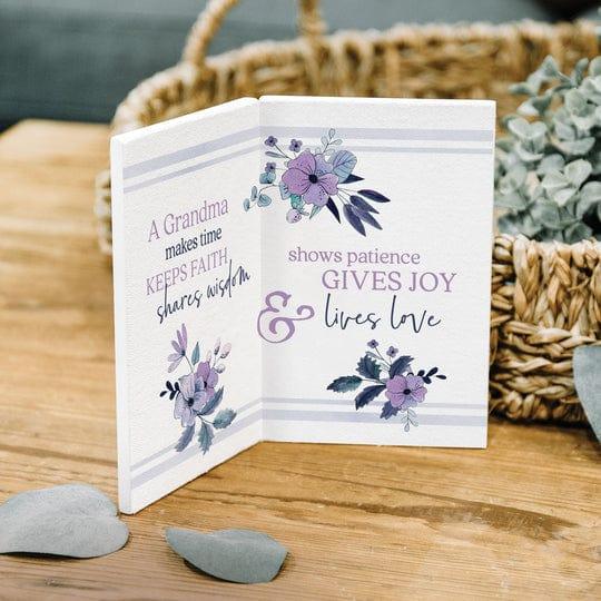 A Grandma's Love Stays In Our Hearts Forever Wooden Keepsake Card - Pura Vida Books