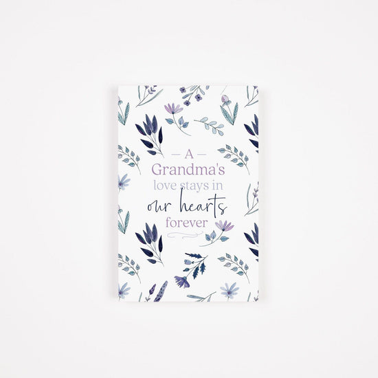 A Grandma's Love Stays In Our Hearts Forever Wooden Keepsake Card - Pura Vida Books