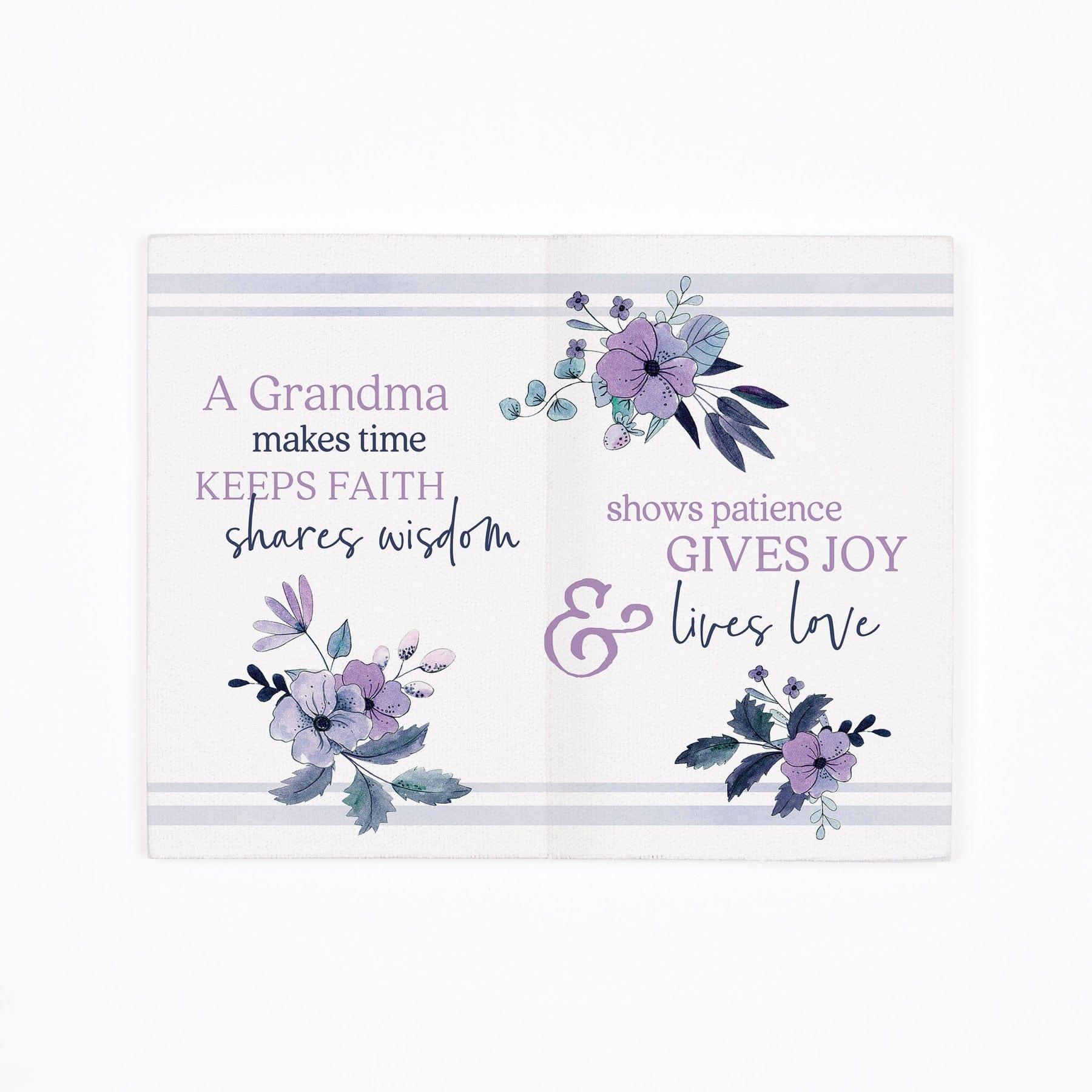 A Grandma's Love Stays In Our Hearts Forever Wooden Keepsake Card - Pura Vida Books