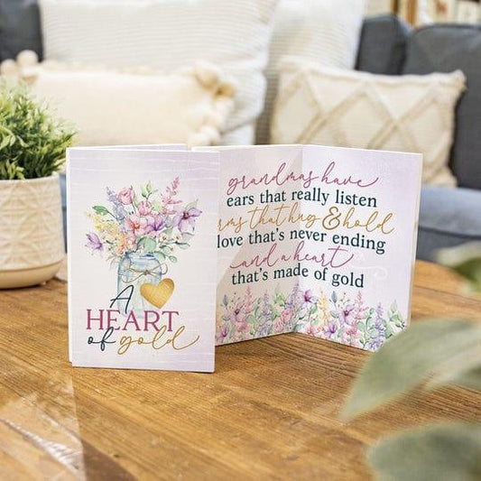 A Heart Of Gold Wooden Keepsake Card - Pura Vida Books