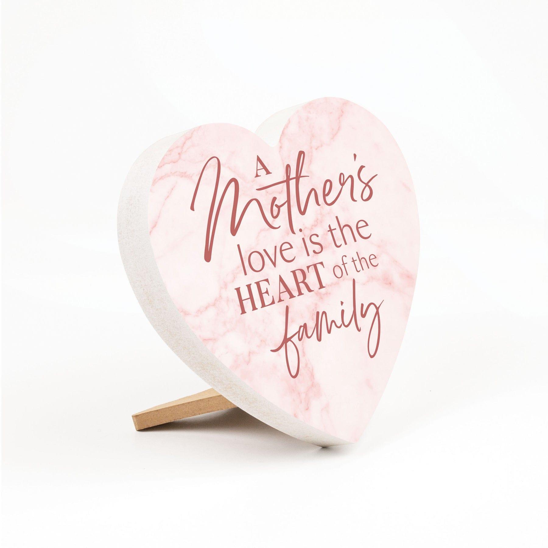 A Mother's Love Is The Heart Of The Family Heart Shape Décor - Pura Vida Books