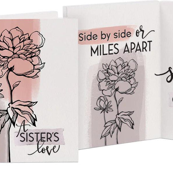 A sister's love - Mini wooden keepsake card - Pura Vida Books